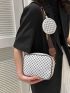 Mini Geometric Pattern Square Bag With Coin Purse