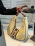 Geometric Pattern Hobo Bag