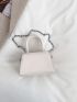 Mini Bow Decor Flap Square Bag