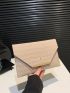 Crocodile Embossed Metal Decor Envelope Bag