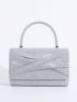 Glitter Evening Bag Ruched Detail