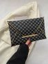 Colorblock Geometric Pattern Contrast Binding Square Bag
