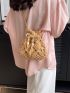 Hollow Out Crochet Bag Drawstring Bucket Bag For Vacation
