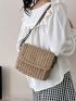 Minimalist Flap Straw Bag