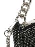 Mini Rhinestone Decor Chain Square Bag