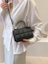 Geometric Pattern Square Bag Top Handle For Daily Working