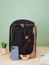 Men Two Tone Drawstring Detail Casual Daypack