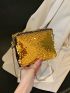 Mini Sequin Decor Chain Square Bag
