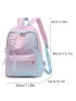 Ombre Heart Graphic Lace Up Functional Backpack
