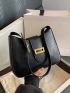 Metal Decor Hobo Bag