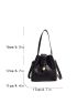 Crocodile Embossed Bucket Bag Mini Elegant