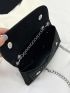 Mini Studded Decor Flap Chain Square Bag