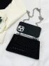 Mini Studded Decor Flap Chain Square Bag