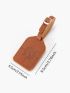 1pc Travel Accessories Name ID Address Luggage Tags Pu Leather Suitcase Luggage Tag Label Bag