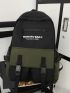 Men Letter Graphic Release Buckle Decor Backpack