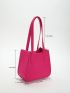 Neon Pink Heart Stitch Square Bag