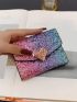Ombre Metal Decor Small Wallet