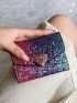 Ombre Metal Decor Small Wallet