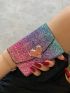 Ombre Metal Decor Small Wallet