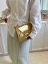 Metallic Crocodile Embossed Flap Envelope Bag