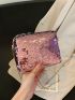Mini Sequin Decor Chain Square Bag