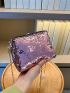 Mini Sequin Decor Chain Square Bag