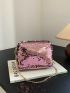 Mini Sequin Decor Chain Square Bag