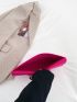 Neon Pink Crocodile Embossed Metal Lock Flap Envelope Bag