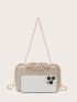 Mini Glitter Rhinestone Decor Box Bag