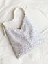 Sequin Decor Hobo Bag