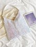 Sequin Decor Hobo Bag