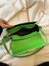 Small Square Bag Green Fashionable Flap For Summer
