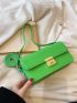 Small Square Bag Green Fashionable Flap For Summer
