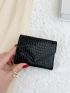 Crocodile Embossed Flap Card Holder