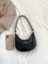 Crocodile Embossed Hobo Bag