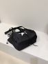 Star Pattern Shopper Bag Drawstring Design Tote Bag With Bag Charm