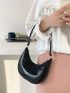 Crocodile Embossed Hobo Bag