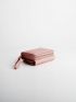 Heart Embroidered Quilted Small Wallet