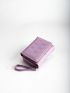 Heart Embroidered Quilted Small Wallet