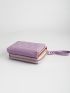 Heart Embroidered Quilted Small Wallet