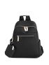 Minimalist Classic Backpack Zipper Front Fashion Backpack With Coin Purse