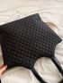 Quilted Detail Shoulder Tote Bag