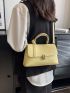Metal Lock Flap Square Bag