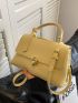 Metal Lock Flap Square Bag