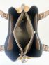 Minimalist Buckle Decor Top Handle Bag