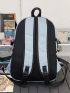 Men Letter Patch Decor Casual Daypack With Bag Charm