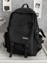 Men Letter Patch Decor Casual Daypack