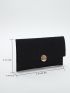 Crocodile Embossed Metal Decor Flap Envelope Bag