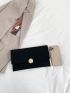 Crocodile Embossed Metal Decor Flap Envelope Bag
