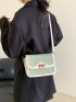 Mini Two Tone Flap Square Bag